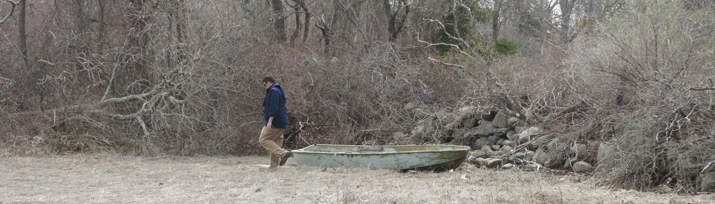 Abandoned rowboat.