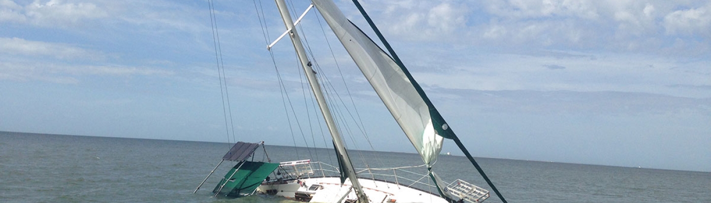 The sailboat San Leon sunk in Texas waters