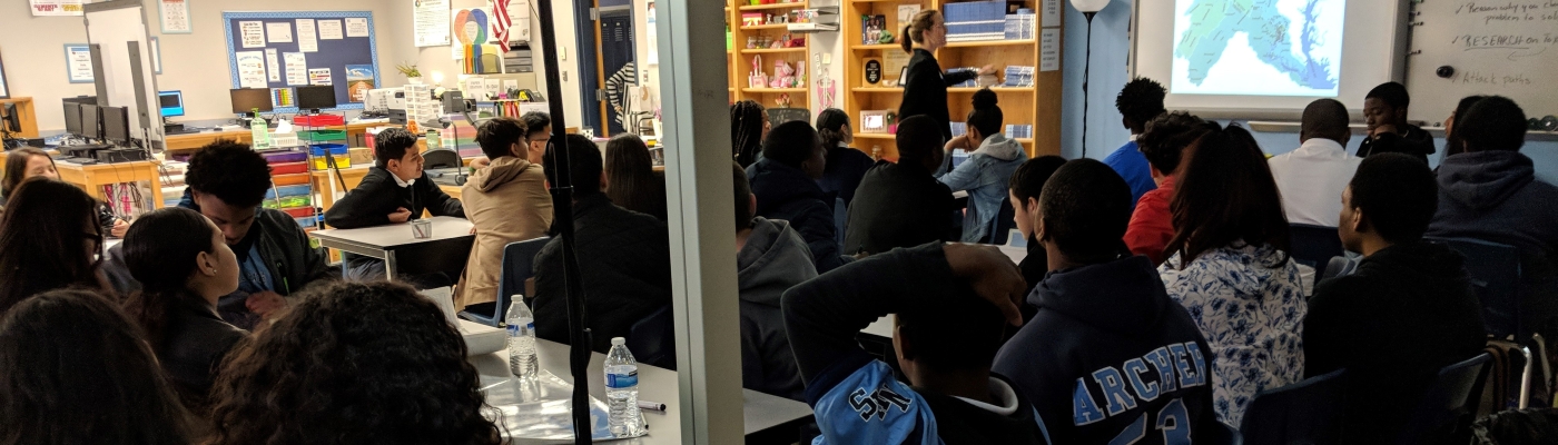 Students in a classroom. 