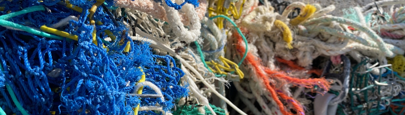 A colorful pile of derelict fishing gear.