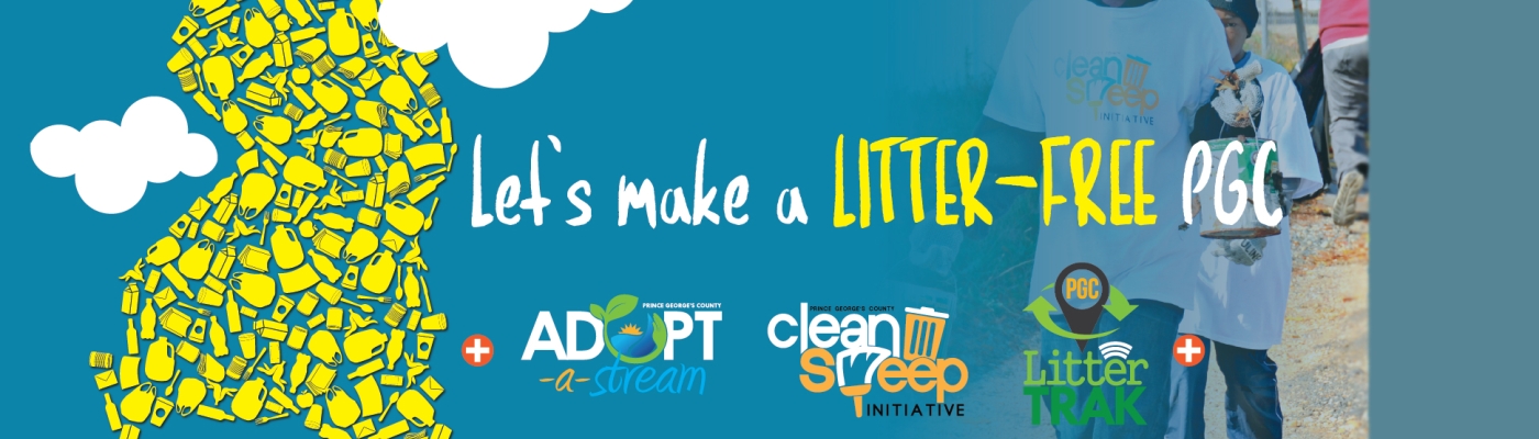 Infographic saying: Let’s make a Litter-Free Prince George’s County.