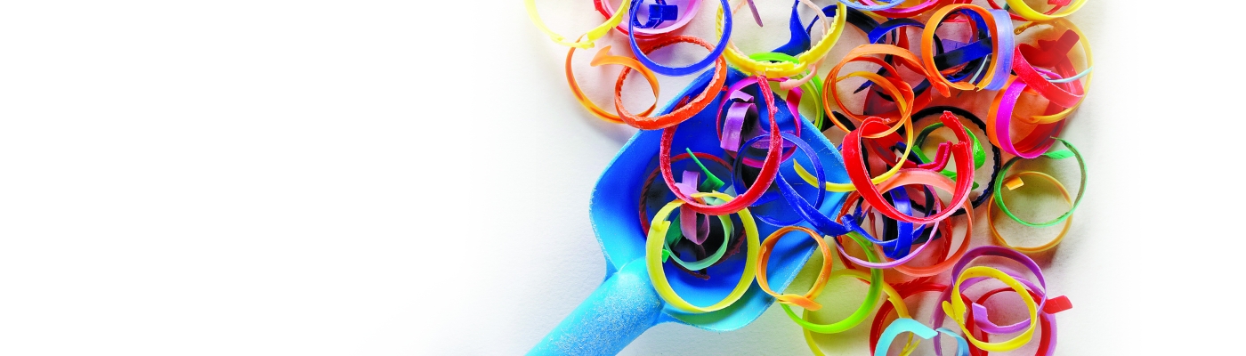 Colorful bits of plastic from Kehoe Beach in California. 