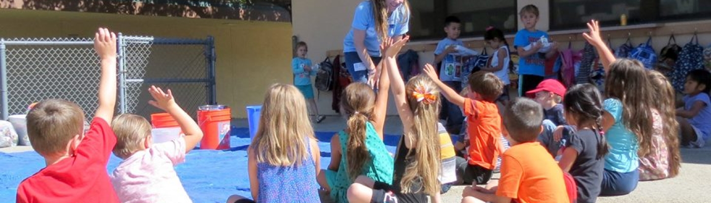 One Cool Earth staff lead students through a campus waste audit.