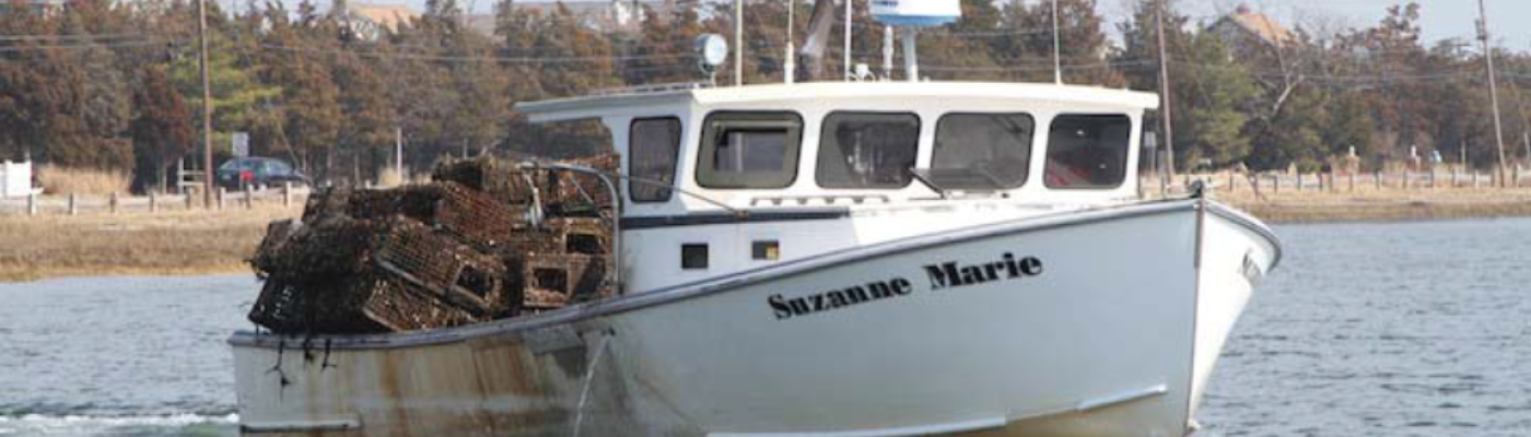 A boat hauling collected derelict/abandoned gear back to shore.
