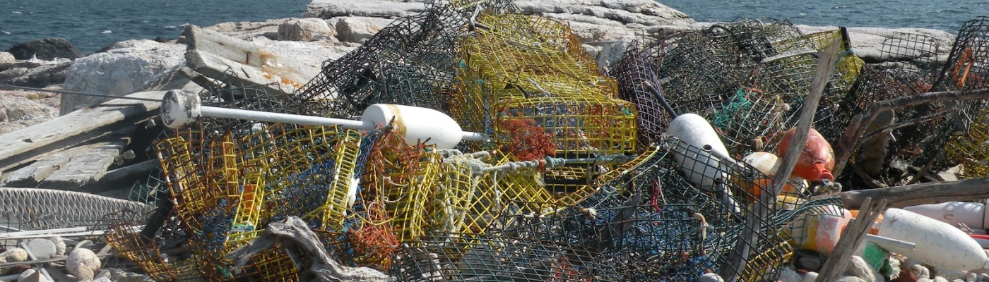 A pile of derelict lobster pots.