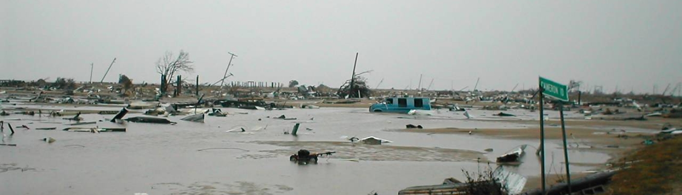 Debris from Hurricane Katrina