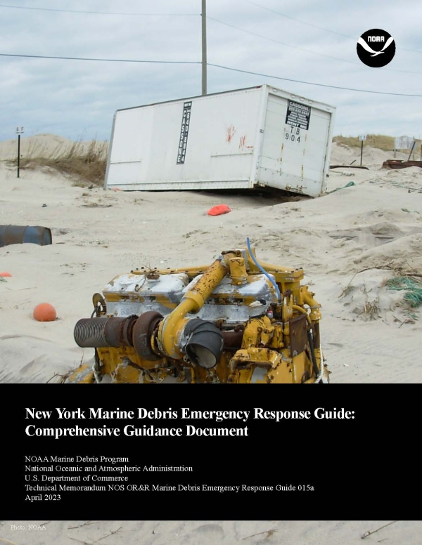 New York Marine Debris Emergency Response Guide Cover of the New York Marine Debris Emergency Response Guide.