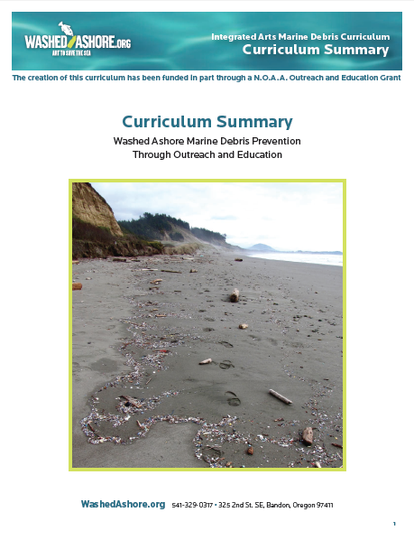 Cover of Washed Ashore Integrated Arts Marine Debris Curriculum Summary.