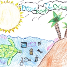 Artwork by Gerald James G. (Grade K, Hawaii)