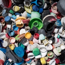 Plastic bottle caps.