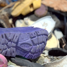 Shoes that were collected in the NWHI.