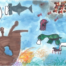 Artwork by Maile R. Genae W. (Grade 2, Georgia).