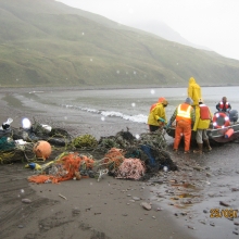 Marine debris cleanup in Unalaska, Alaska.