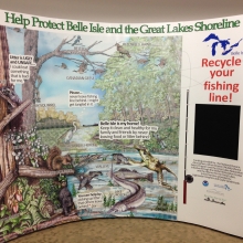Belle Isle Marine Debris Info Display.