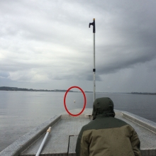 SCDNR staff strike a float to test durability. 