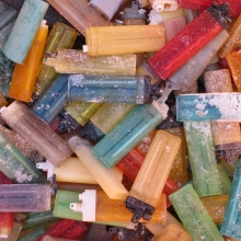 Disposable cigarette lighters collected in the Northwestern Hawaiian Islands during a cleanup cruise.