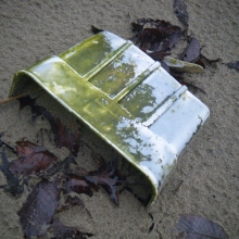 Plastic container found along the shores of the Chesapeake Bay.