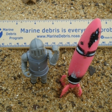 Plastic toys found along the shores of the Chesapeake Bay.