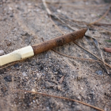 Cigar and plastic cigar tip found along East-West Highway, Silver Spring, MD.