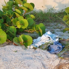 Clothes found on the beach. 