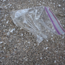 Plastic sandwich bag found along East-West Highway, Silver Spring, MD.