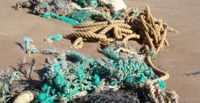 Nets on a beach in Hawaii. 