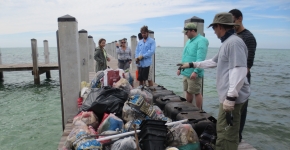 Volunteers at Florida cleanup