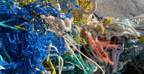 A colorful pile of derelict fishing gear.