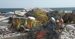 A pile of derelict lobster pots.