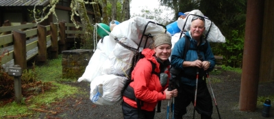 Coast Savers group clean-up Lake Ozette on the Olympic peninsula.