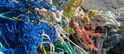 A pile of derelict fishing nets.