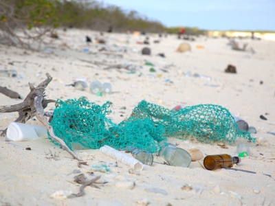 Debris along the eastern shoreline of Eastern Island. This photo is a before shot from the 2016 marine debris removal mission. (Photo Credit: NOAA PIFSC Coral Reef Ecosystem Program)