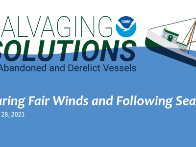 Title slide for the Salvaging Solution webinar episode During Fair Winds and Following Seas.