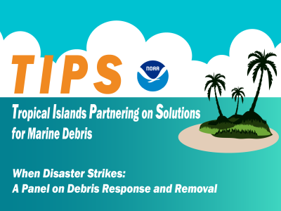 Cover of the Tropical Islands Partnering on Solutions for Marine Debris webinar.
