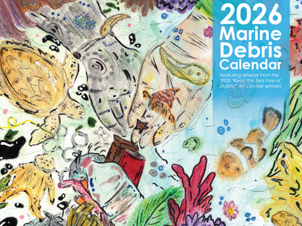 Cover of the 2026 Marine Debris Calendar.