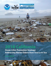 Cover of the 2018 California Ocean Litter Prevention Strategy.