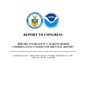 Cover of the 2020-2021 Interagency Marine Debris Coordinating Committee Biennial Report.