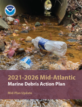 Cover of the 2021-2026 Mid-Atlantic Marine Debris Action Plan.
