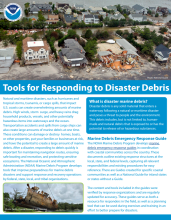 Cover of the Tools for Responding to Disaster Debris fact sheet.