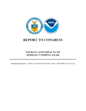 Cover of the Sources and Impacts of Derelict Fishing Gear report.