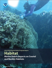 Screen shot of the cover of "Marine Debris Impacts on Coastal and Benthic Habitats" document.