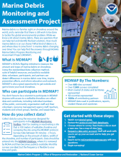 Cover of the Marine Debris Monitoring and Assessment Project fact sheet.