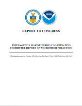 Cover of the Interagency Marine Debris Coordinating Committee Report on Microfiber Pollution.