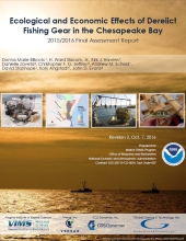 Cover of Ecological and Economic Effects of Derelict Fishing Gear in the Chesapeake Bay report.