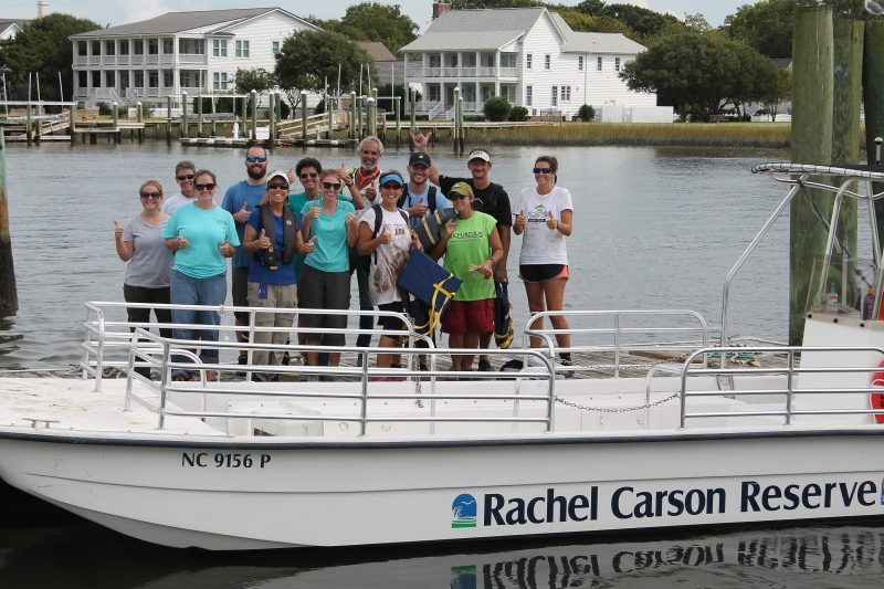 A group of people on a boat.